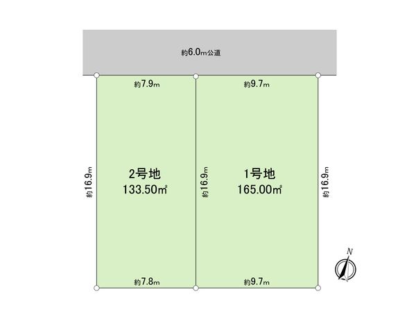 センター南土地 1号地 区画図