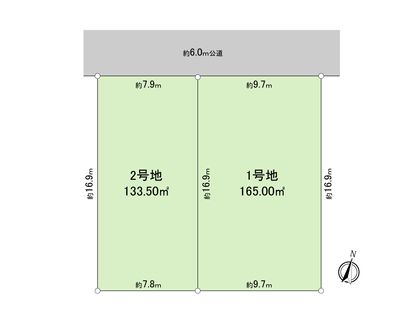 茅ケ崎南5丁目 土地 1号地 区画図