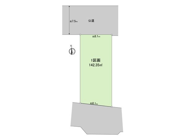 中川4丁目土地 1区画 区画図