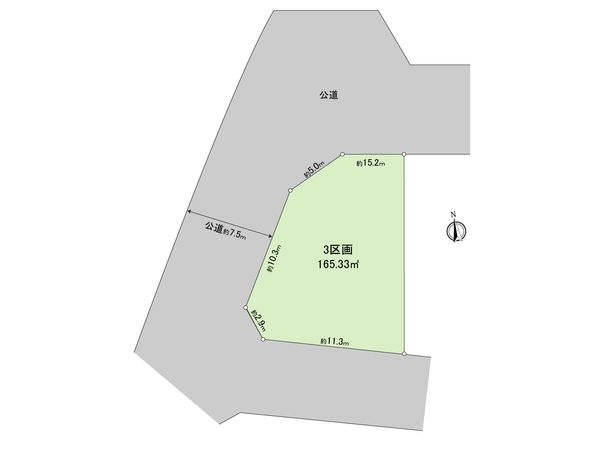 中川4丁目土地 3区画 区画図