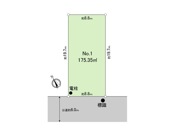 早渕3丁目土地 1区画 区画図