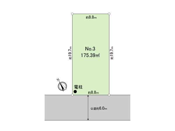 早渕3丁目土地 3区画 区画図
