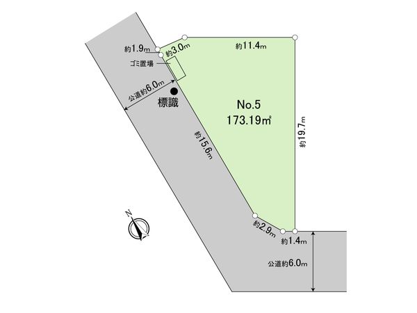 早渕3丁目土地 5区画 区画図