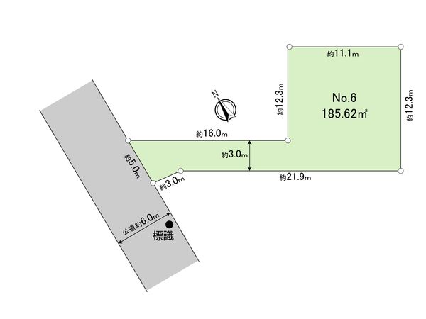 早渕3丁目土地 6区画 区画図