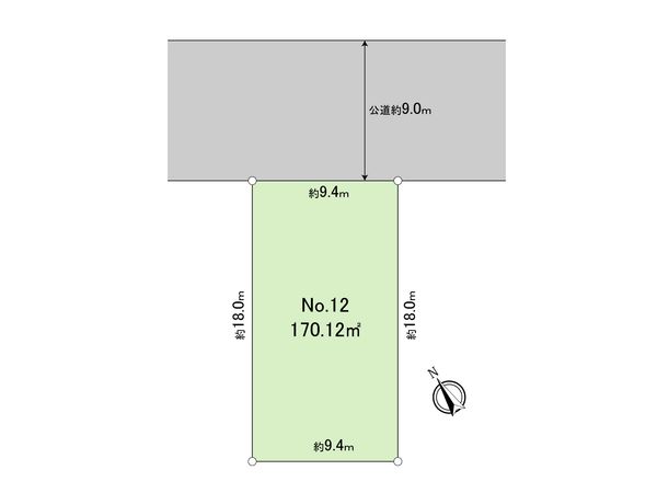 早渕3丁目土地 12区画 区画図