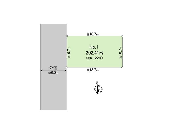 早渕1丁目 No.1区画 区画図