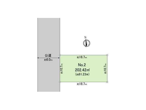 早渕1丁目 No.2区画 区画図
