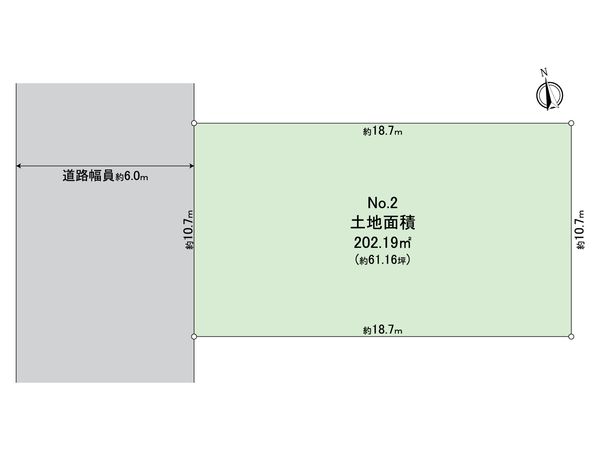 早渕1丁目 No.2区画 区画図 早渕1丁目 No.2区画 区画図