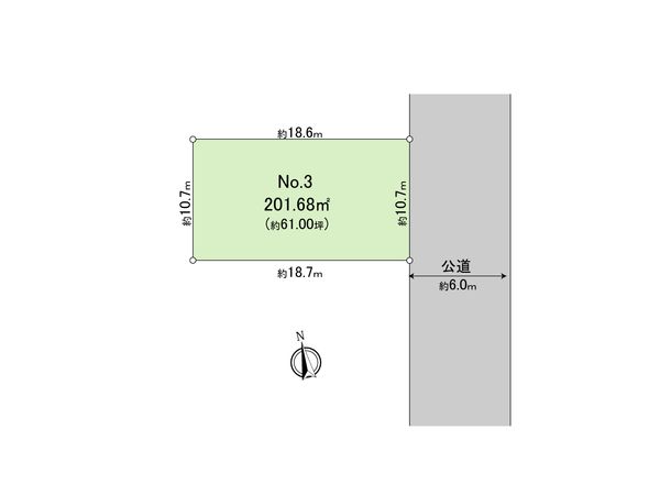 早渕1丁目 No.3区画 区画図