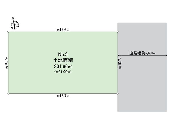 早渕1丁目 No.3区画 区画図 早渕1丁目 No.3区画 区画図