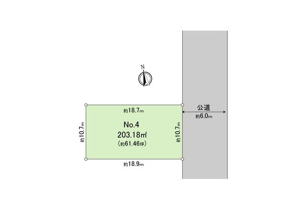 早渕1丁目 No.4区画 区画図