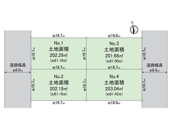 早渕1丁目 No.4区画 区画図 早渕1丁目 No.4区画 区画図