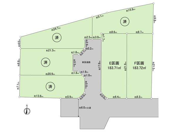 荏田東3丁目土地 F区画 区画図 荏田東3丁目土地 F区画 区画図