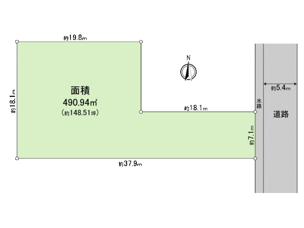 勝田町土地 地形図