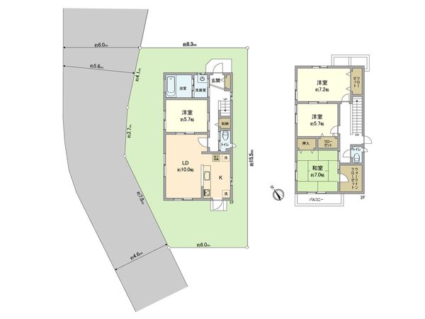 港北区新吉田町 戸建 間取図(平面図) 間取図(平面図)