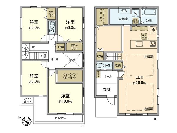 都筑区東山田2期 1号棟 間取図(平面図)