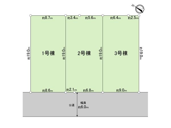 都筑区東山田2期 2号棟 全体区画図