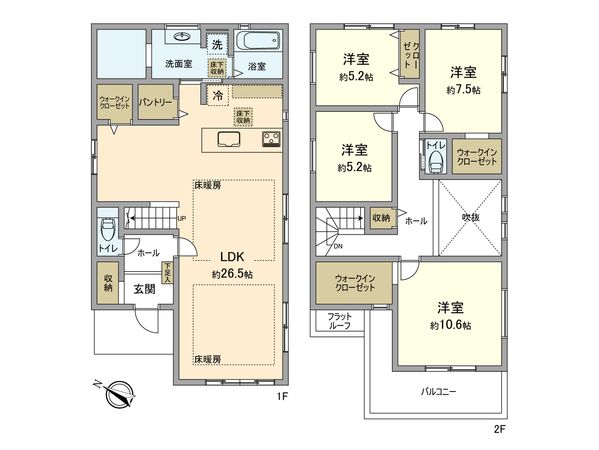 都筑区東山田2期 3号棟 間取図(平面図)
