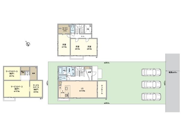 牛久保西4丁目 戸建 間取図(平面図) 牛久保西4丁目 戸建 間取図(平面図)
