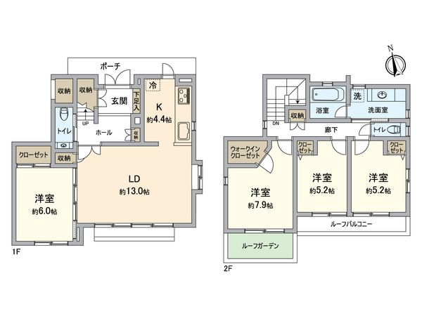 宮崎4丁目 戸建 間取図(平面図)