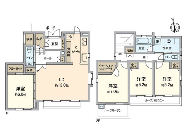 宮崎4丁目 戸建 間取図(平面図)