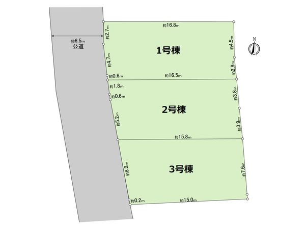 東山田町新築戸建 3号棟 区画図