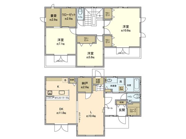 加賀原1丁目 戸建 間取図(平面図) 加賀原1丁目 戸建 間取図(平面図)