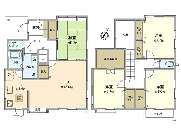 加賀原1丁目戸建 間取図(平面図) 加賀原1丁目戸建 間取図(平面図)