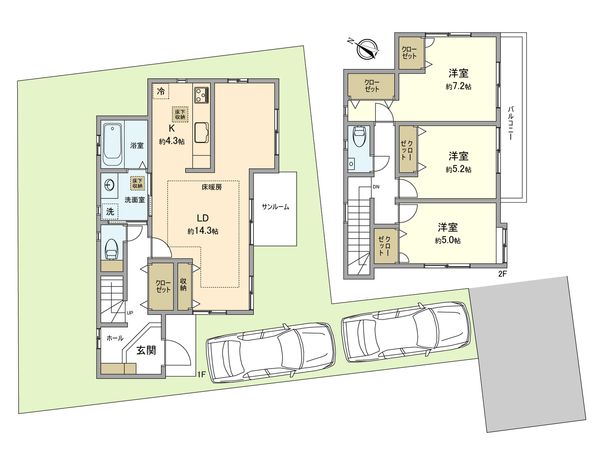 茅ケ崎南5丁目 戸建 間取図(平面図) 茅ケ崎南5丁目 戸建 間取図(平面図)