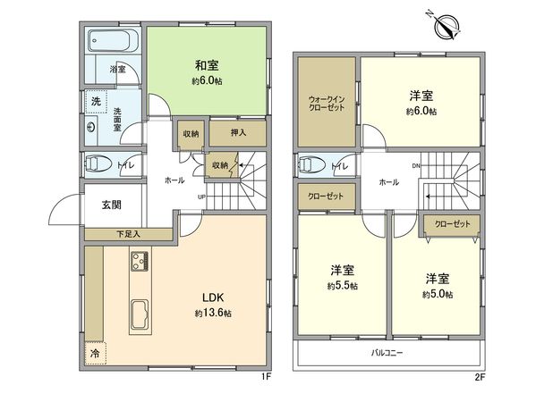 勝田町戸建 間取図(平面図) 勝田町戸建 間取図(平面図)