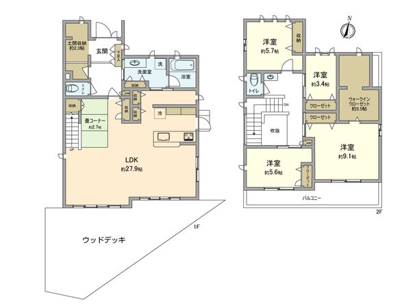 牛久保1丁目 戸建 間取図(平面図) 牛久保1丁目 戸建 間取図(平面図)