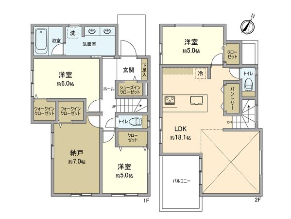 東山田町新築戸建 間取図(平面図)
