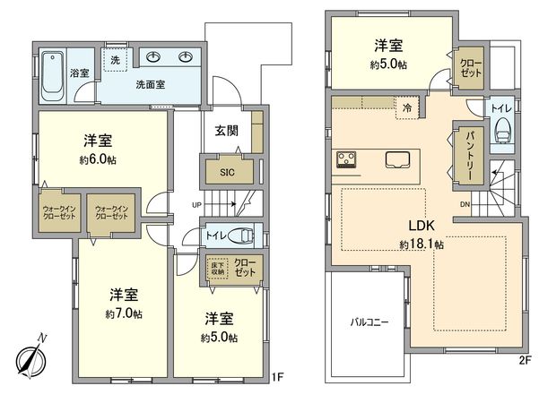 東山田町新築戸建 間取図(平面図)