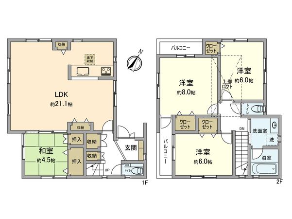 牛久保町戸建 間取図(平面図) 間取図(平面図)