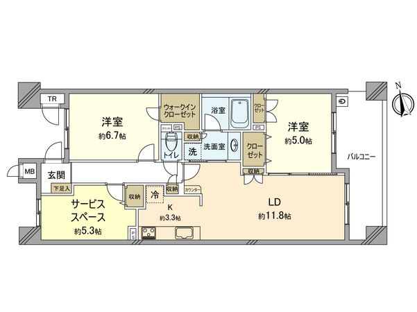レフリアパークアネシス イーストコート 間取図(平面図)