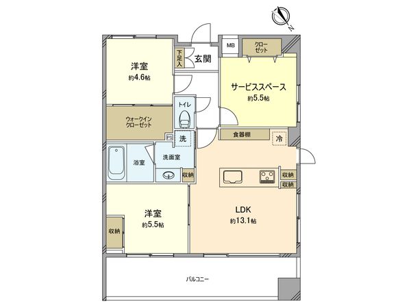 ミオカステーロ港北中川 間取図(平面図) ミオカステーロ港北中川 間取図(平面図)