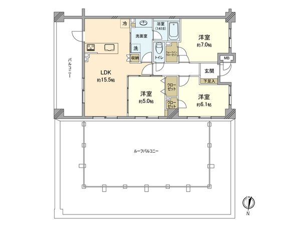 フィスナレジデンスセンター南 間取図(平面図) フィスナレジデンスセンター南 間取図(平面図)
