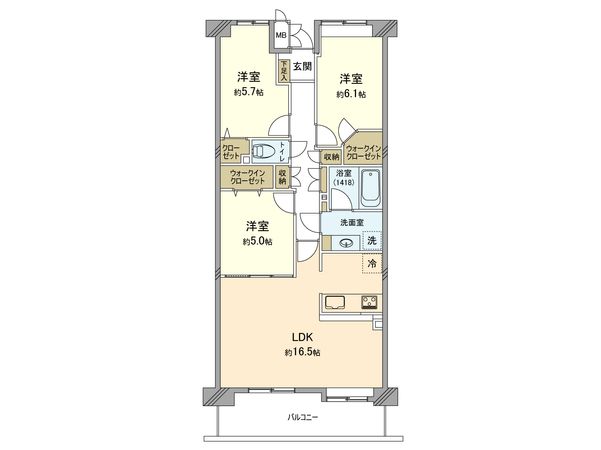 港北ニュータウンパークサイドハイツ 四番館 間取図(平面図)