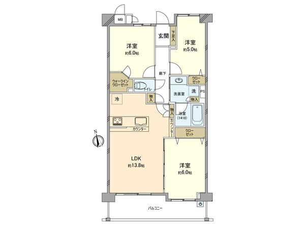 グランノア港北の丘 3番館 間取図(平面図) グランノア港北の丘 3番館 間取図(平面図)