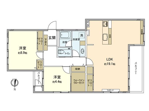 しいの木台ハイツ 7号棟 間取図(平面図)