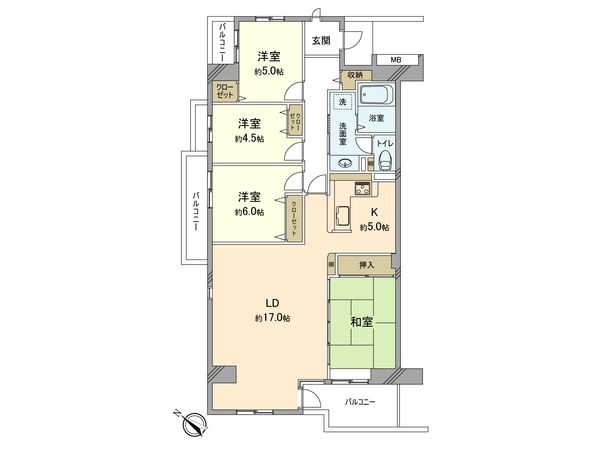 プロムナード仲町台 2号棟 間取図(平面図) プロムナード仲町台 2号棟 間取図(平面図)