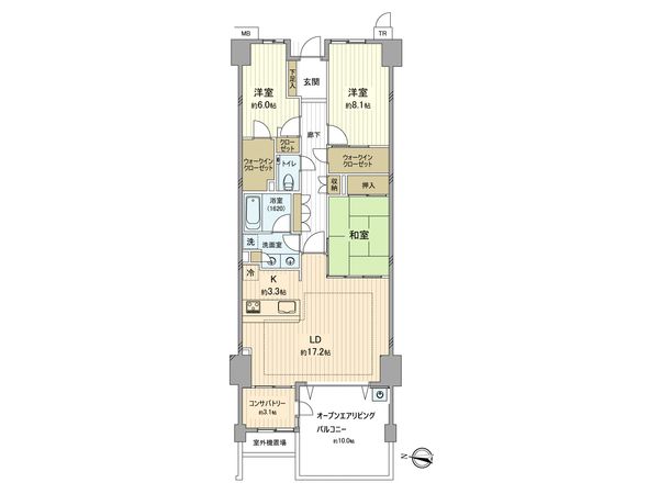 ヴェレーナ港北ニュータウン 間取図(平面図) ヴェレーナ港北ニュータウン 間取図(平面図)