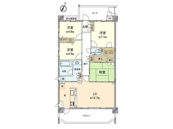 サングレイス港北デュオガーデン 間取図(平面図)
