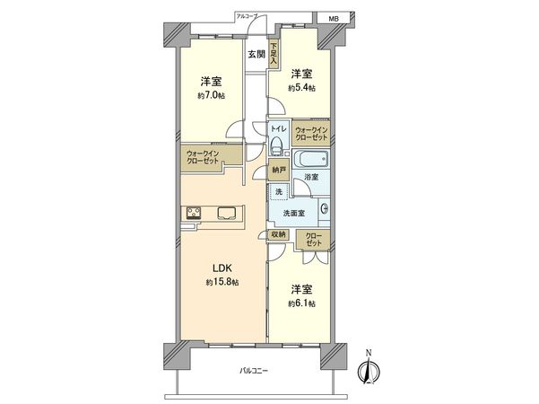 シーズンプレイスB棟 間取図(平面図)