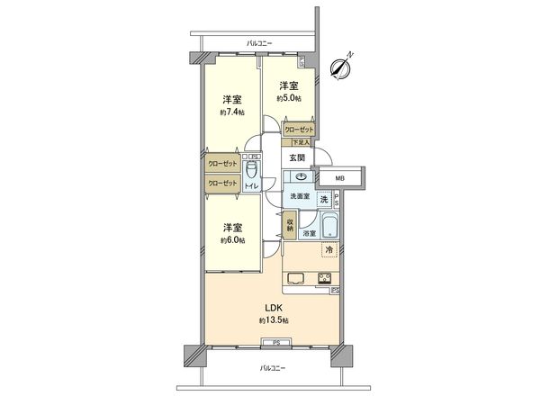港北パークヒルズ壱番館 間取図(平面図) 間取図(平面図)