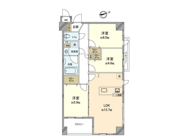 マイキャッスルセンター南 間取図(平面図) 間取図(平面図)