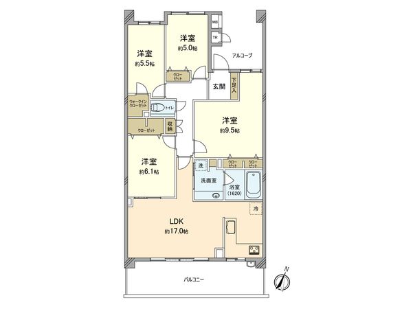 ビューリッシュ港北ニュータウン アジュリーヌ 間取図(平面図) ビューリッシュ港北ニュータウン アジュリーヌ 間取図(平面図)