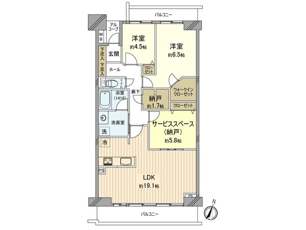 サントゥール中川 3号棟 間取図(平面図)