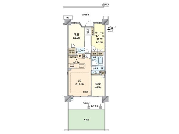 アールブラン横浜仲町台 間取図(平面図) 間取図(平面図)