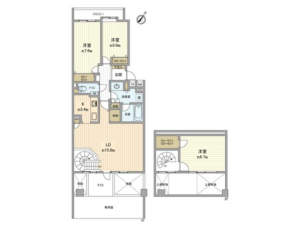 港北ファミールガーデン D棟 間取図(平面図) 港北ファミールガーデン D棟 間取図(平面図)